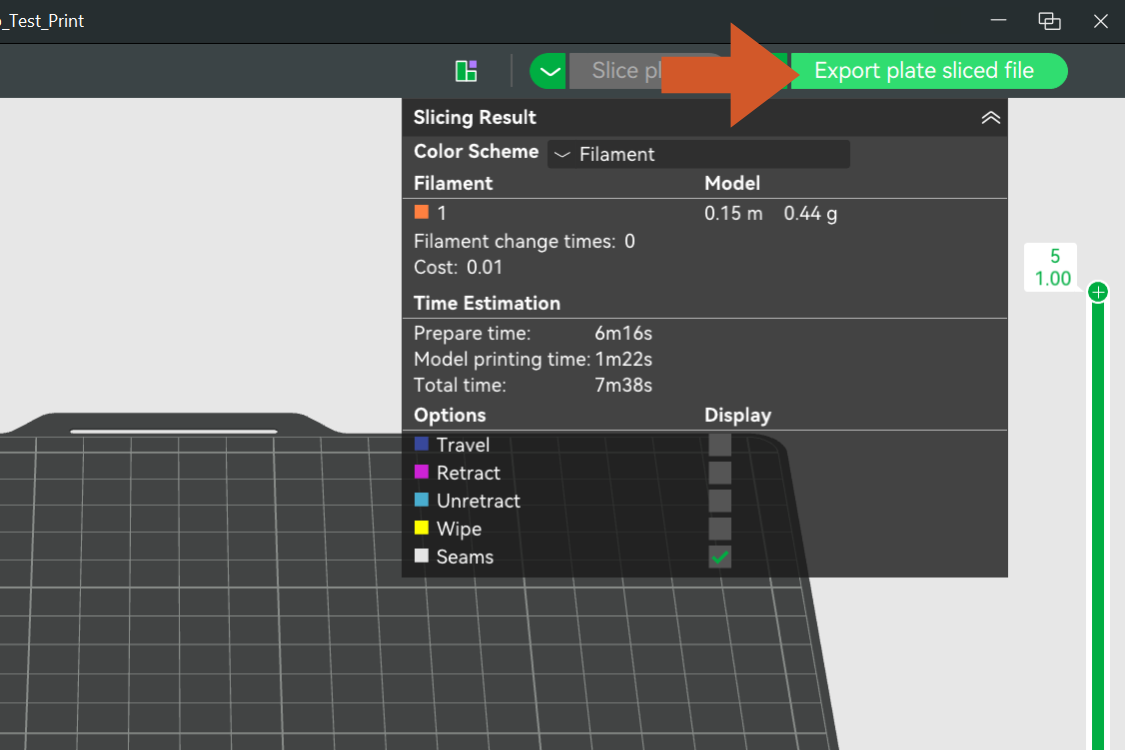 Exporting the plate sliced file from Bambu Studio