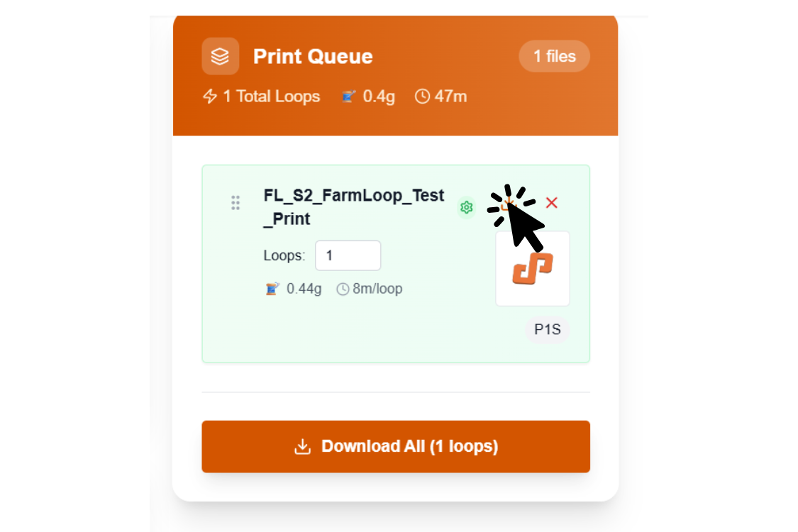 Downloading the modified FL_S2 file from the FarmLoop app