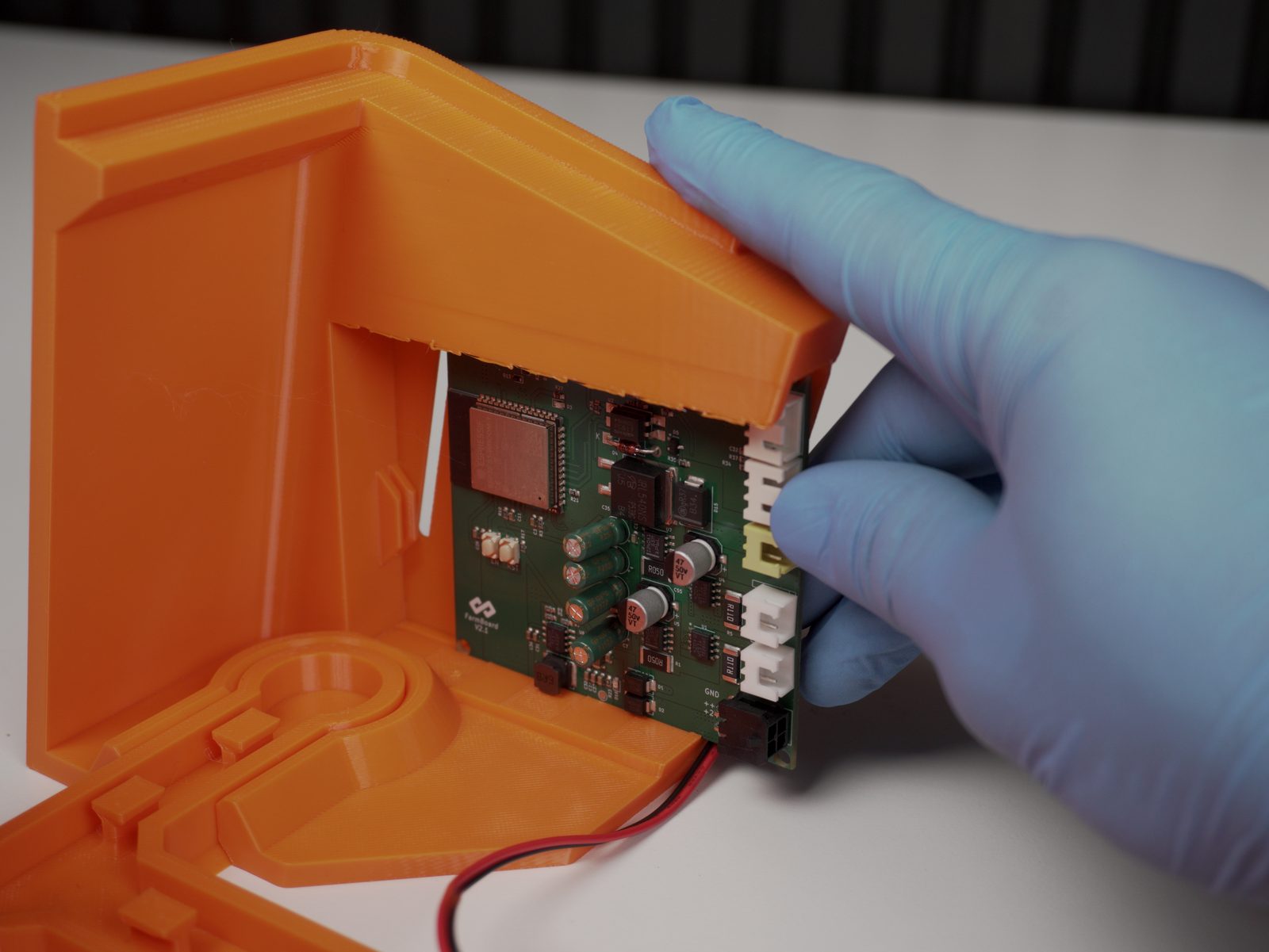 Seating the FarmBoard into its printed housing