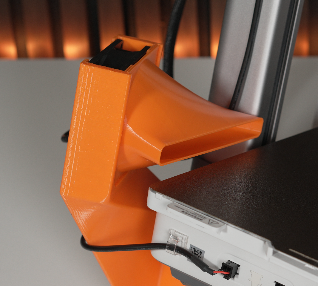 Fan duct sliding into slits from above