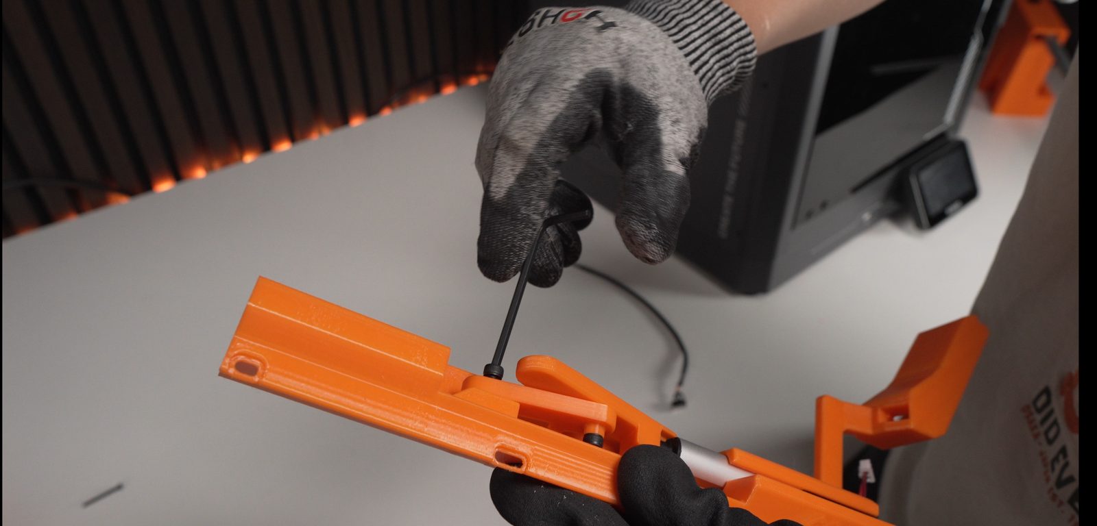 Completed bender and holder assembly