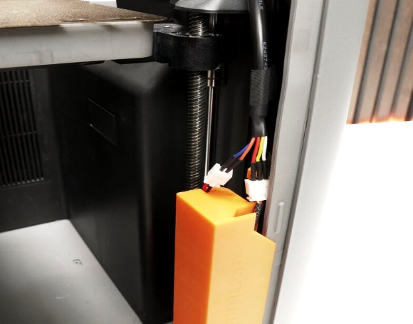 Completed PCB mount with cables connected