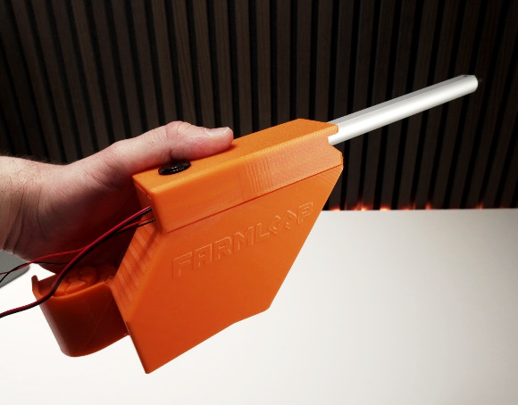 Door actuator front view, ready to install