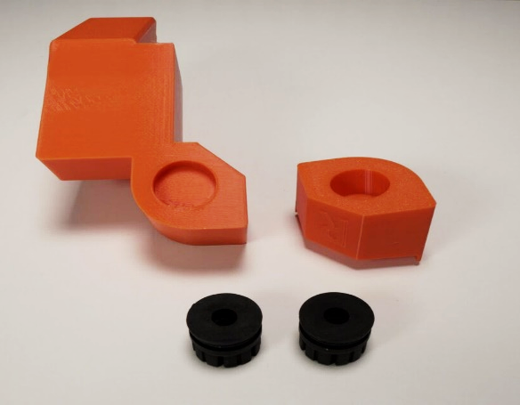 Tilted foot and rubber damper