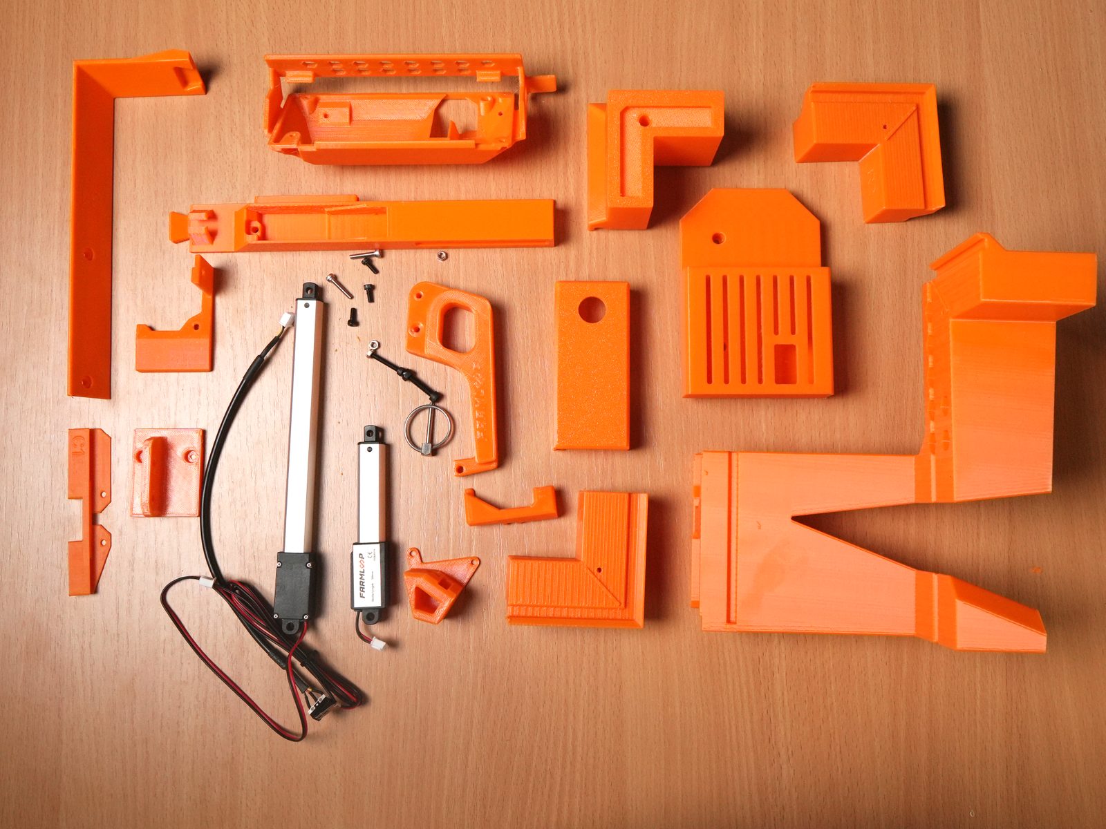 Prusa Core One Stage 2 kit - all printed parts and hardware laid out
