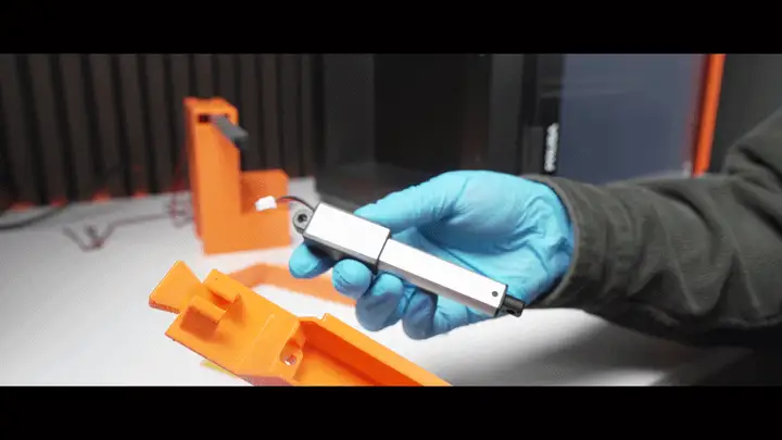 Sliding the actuator into the bender bracket