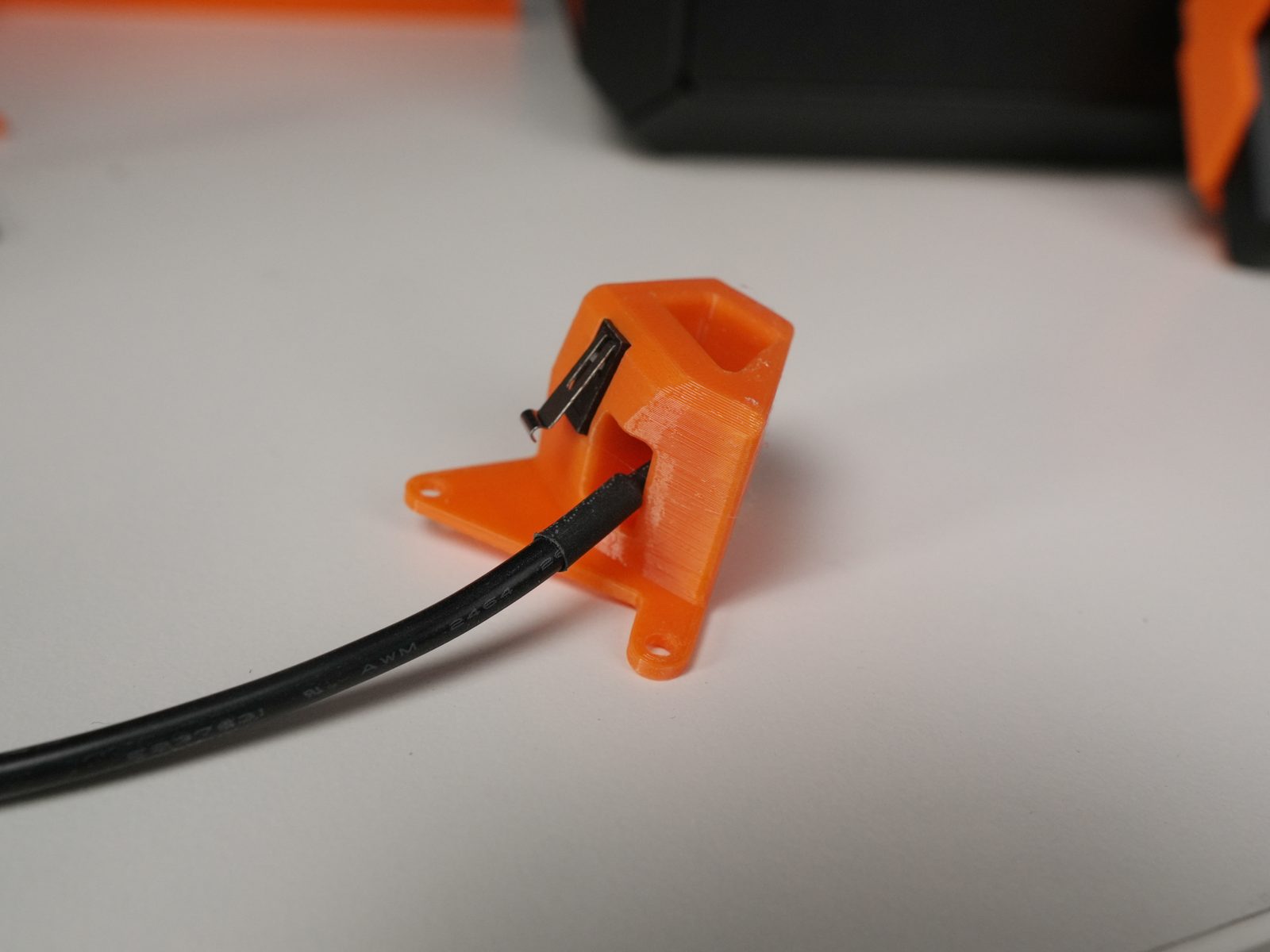 Limit switch pressed into the switch holder