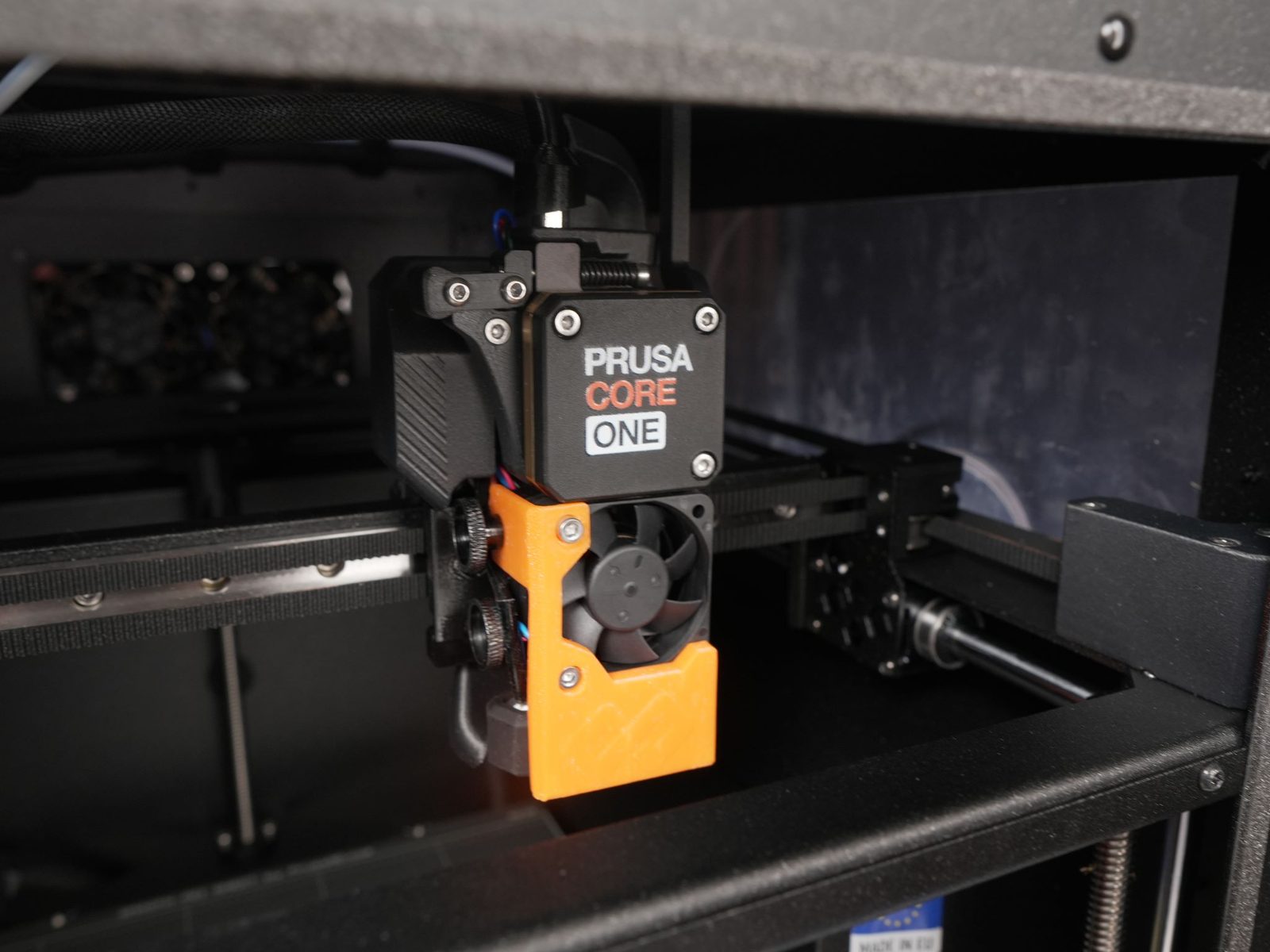 Pusher attached with the original bolts and screws