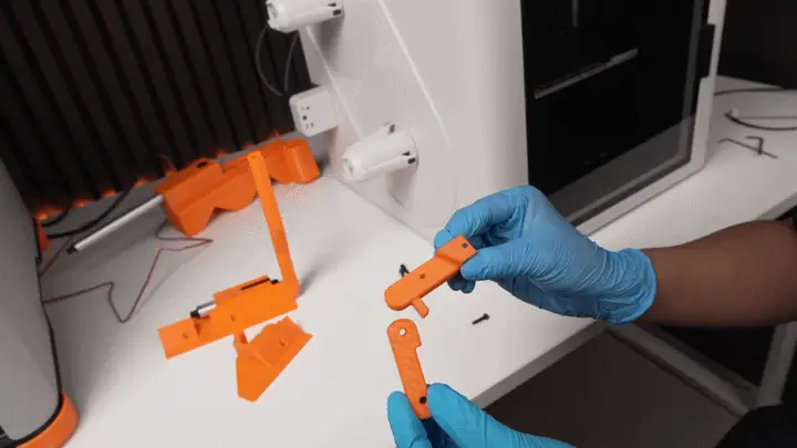 Assembling the two levers with an M4 bolt