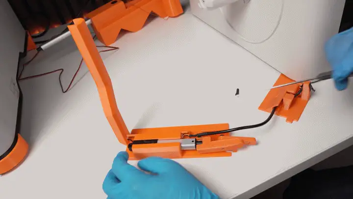 Guiding the limit-switch cable through the designated channel